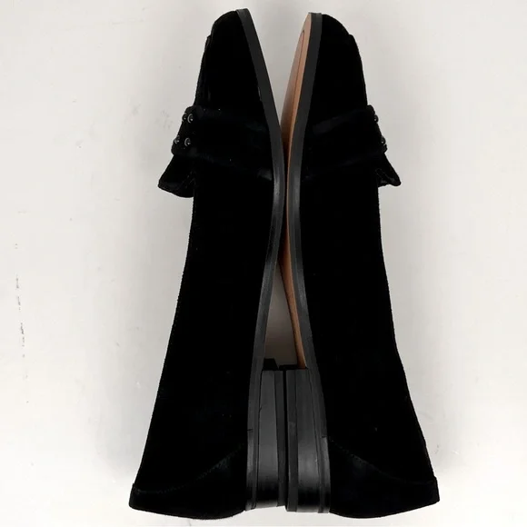 Anne Klein Shoe Size 9 Flat Loafer Black Suede Leather I-Flex AK7DYAMOND EUC - Picture 7 of 12